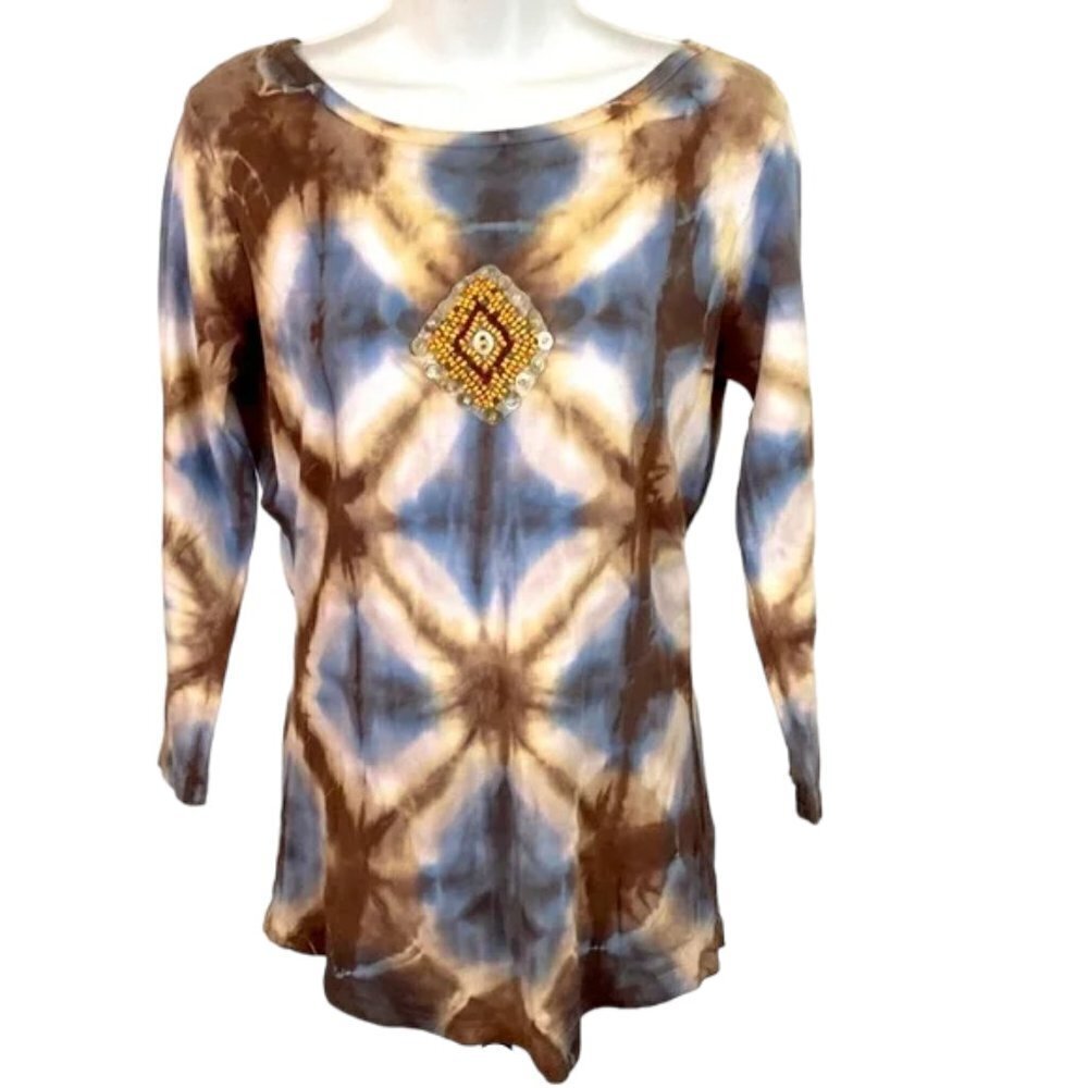 IDI Embellished Long Sleeve Top NWT size L